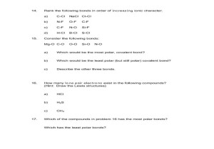 Chemistry In Biology Chapter 6 Worksheet Answers and Worksheet 13 Chemical Bonding Kidz Activities