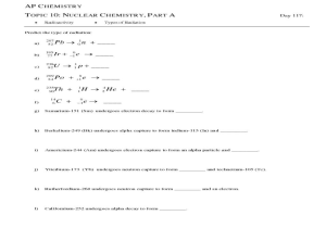 Chemistry Review Worksheet Answers as Well as Nuclear Chemistry Worksheet Image Collections Worksheet Ma