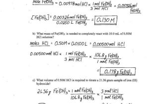 Chemistry Unit 6 Worksheet 1 Answer Key Along with Worksheets 45 Inspirational Mole Calculation Worksheet High