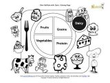 Choose My Plate Worksheet together with Printable My Plate Dairy Coloring Sheet