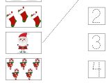 Christmas Worksheets for Middle School with Cute Little Christmas Counting Matching and Tracing Worksheet