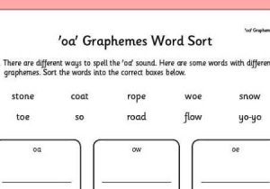 Citizenship In the Nation Worksheet as Well as Oa Graphemes Word sort Worksheet Graphemes Word sort Oa