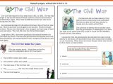 Civil War Causes Worksheet Answer Key Also 13 Civil War Worksheets
