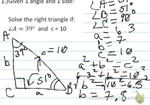 Classifying Triangles by Angles Worksheet with Finding Angles In A Right Triangle Match Problems