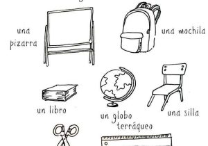 Classroom Objects In Spanish Worksheet Free Also 42 Best La Escuela School Images On Pinterest