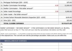 Closing Cost Worksheet with Massachusetts Home Seller Calculator Easily Estimate the Closing