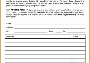 Clothing Donation Tax Deduction Worksheet or Donation Tax form aslitherair