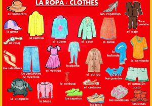 Clothing In Spanish Worksheets with Summit Academy High School