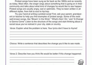 Cnn Student News Worksheet together with Protest songs