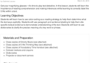 Coding Worksheets Middle School or Informational Text Citing Evidence Like A Detective