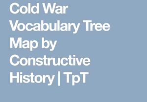 Cold War Vocabulary Worksheet Answers Also Cold War Vocabulary Tree Map