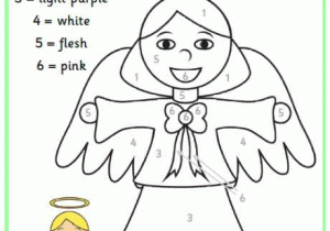 Color by Code Christmas Worksheets together with Angel Colour by Number Holiday Bible Club Pinterest