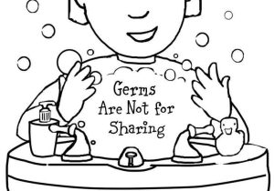 Coloring Worksheets for Kindergarten with Free Printable Coloring Page to Teach Kids About Hygiene Germs are