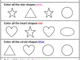 Colors Worksheets for Preschoolers Free Printables with Color the Shape Worksheet 2 Turtle Diary