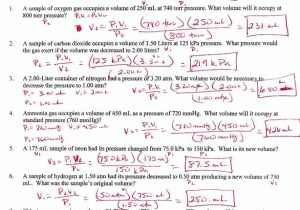 Combined Gas Law Problems Worksheet Answers Also Lovely Bined Gas Law Worksheet Unique 9 2 Relating Pressure