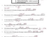 Combined Gas Law Problems Worksheet Answers as Well as Ideal Gas Law Worksheet