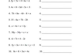 Combining Like Terms Practice Worksheet with New Bine Like Terms Worksheet Beautiful 53 Best Equations