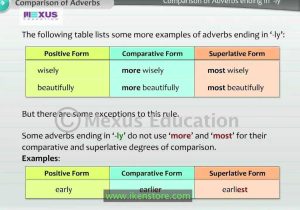 Comparative Adjectives Worksheet Along with Parative and Superlative Adverbs Youtube
