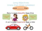 Comparative Adjectives Worksheet with Paratives and Superlatives