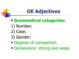 Comparative and Superlative Adjectives Worksheet and O Morphology O Syntax Lecture 2