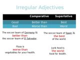 Comparative and Superlative Adjectives Worksheet and Paratives and Superlatives Online Presentation