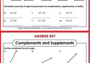 Complementary and Supplementary Angles Worksheet Answers Also 148 Best Math Super Teacher Worksheets Images On Pinterest