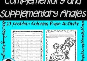 Complementary and Supplementary Angles Worksheet Answers and Plementary and Supplementary Angles Coloring Page Activity
