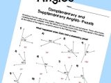 Complementary and Supplementary Angles Worksheet Answers and Plementary and Supplementary Angles Puzzle Worksheet