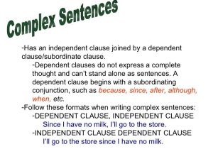 Complex Sentences Worksheet and Use Definite In A Sentence Definite Sentence Examples Fau