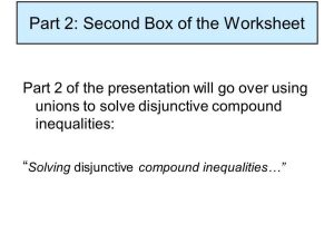 Compound Inequalities Worksheet or 1 6 solving Pound Inequalities Understanding that Conjunctive