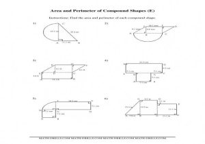 Compound Shapes Worksheet Answer Key with area Shapes Worksheet