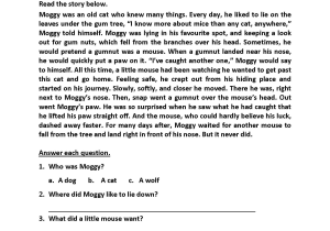 Comprehension Worksheets for Grade 2 as Well as Third Grade Reading Worksheets the Best Worksheets Image Collection