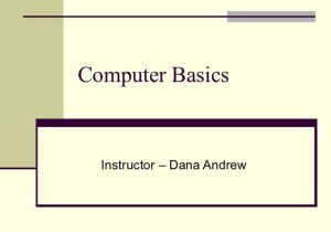 Computer Basics Worksheet Section 8 as Well as Puter Basics 101 Slide Show Presentation