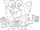 Connect the Dots Worksheets Along with Dot to Dot Printables Spongebob Medium Level