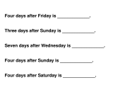 Connect the Dots Worksheets together with Mundo Infantilandia Days Of the Week Sheets Plus