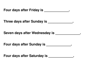 Connect the Dots Worksheets together with Mundo Infantilandia Days Of the Week Sheets Plus