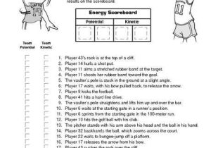 Conservation Of Energy Worksheet Answer Key as Well as Potential Vs Kinetic Energy Hs Science Pinterest