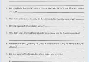 Constitution Worksheet Pdf with Constitution Worksheet