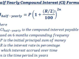 Continuous Compound Interest Worksheet with Answers or formula to Calculate Interest Payable On Half Yearly Pound