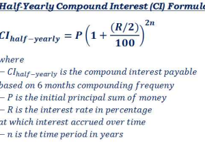 Continuous Compound Interest Worksheet with Answers or formula to Calculate Interest Payable On Half Yearly Pound