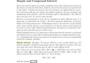 Continuous Compound Interest Worksheet with Answers with Simple and Pound Interest Homework Problems 1 the Billing