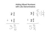 Converting Mixed Numbers to Improper Fractions Worksheet or Adding Negative Mixed Numbers Worksheet Pdf Download and R