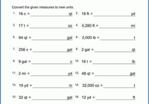 Converting Units Of Measurement Worksheets and Year 4 Worksheets Maths