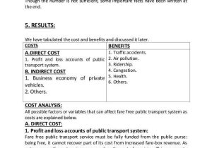 Cost Benefit Analysis Worksheet together with Cost and Benefit Analysis Of Free Public Transport In Pune