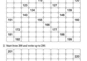 Counting Worksheets 1 20 or Missing Numbers Worksheet 1 200 Kidz Activities