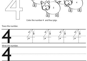 Counting Worksheets for Preschool together with Number 4 Worksheets for Children Activity Shelter