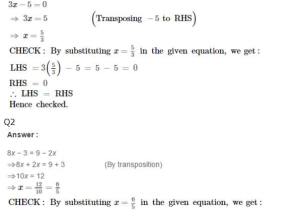 Course 3 Chapter 3 Equations In Two Variables Worksheet Answers Along with Rs Aggarwal solutions for Class 7th Maths Linear Equations In E