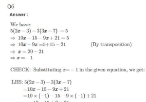 Course 3 Chapter 3 Equations In Two Variables Worksheet Answers or Rs Aggarwal solutions for Class 7th Maths Linear Equations In E