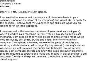Cover Letter Worksheet for High School Students or Mechanic Cover Letter Examples