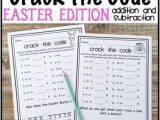 Cracking the Code Of Life Worksheet Answers Also Crack the Code Math Easter Edition Addition and Subtraction